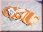 4x Pflanzplatten mamoriert terra-weiß ca.6,5cm mit Befestigung